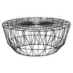 wire coffee table black