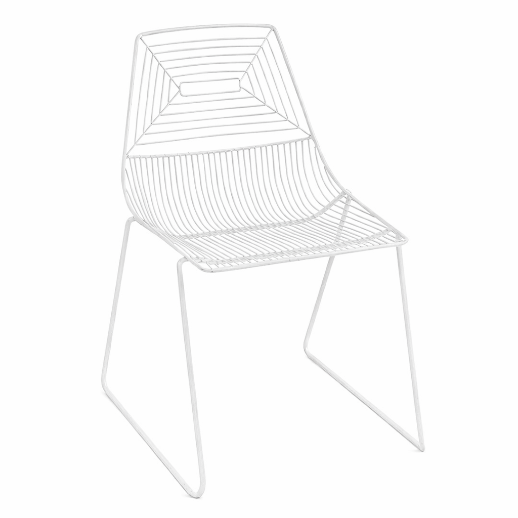 White wire chair hire