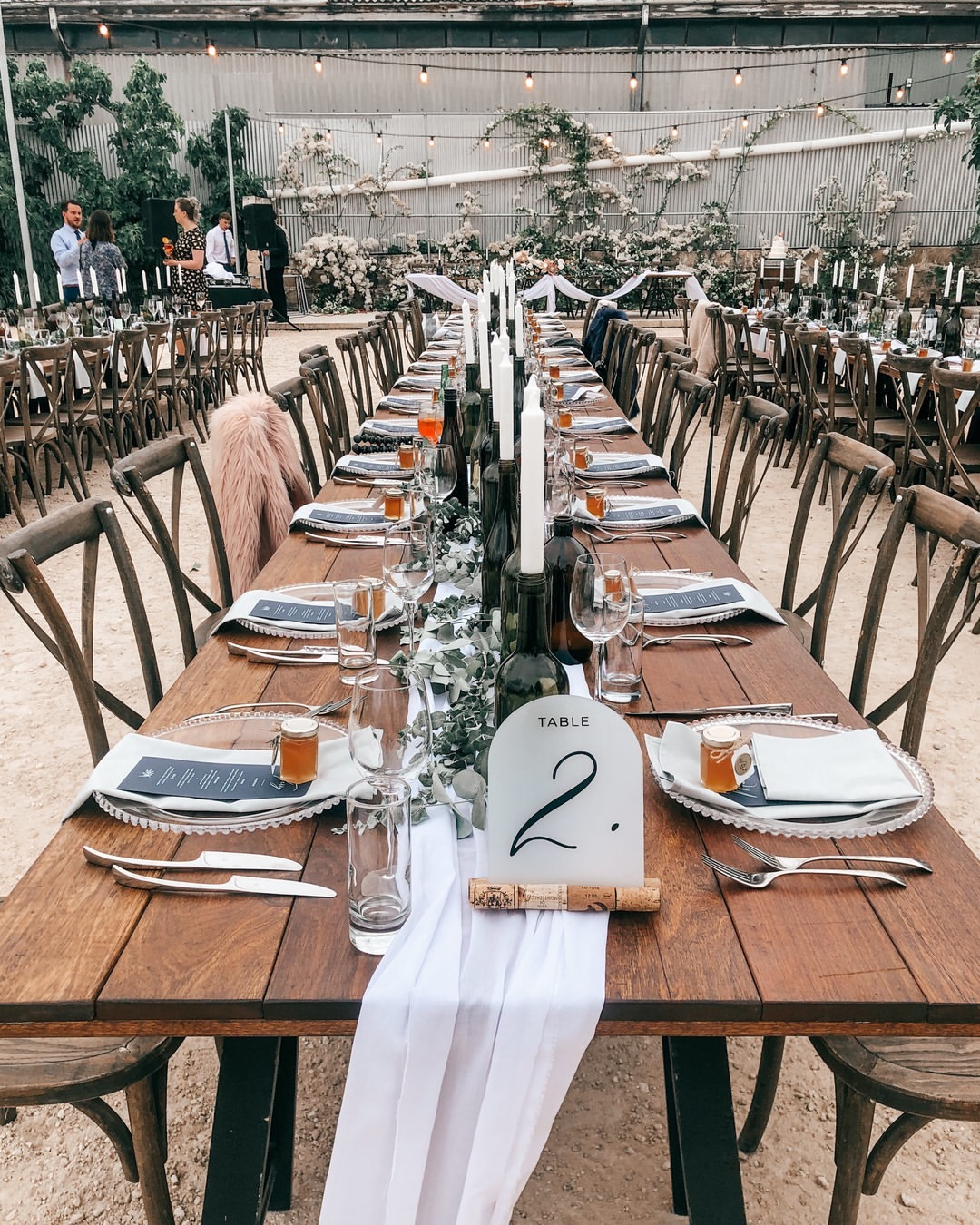 Dark Oak Wood Table 9 Outdoor wedding ideas