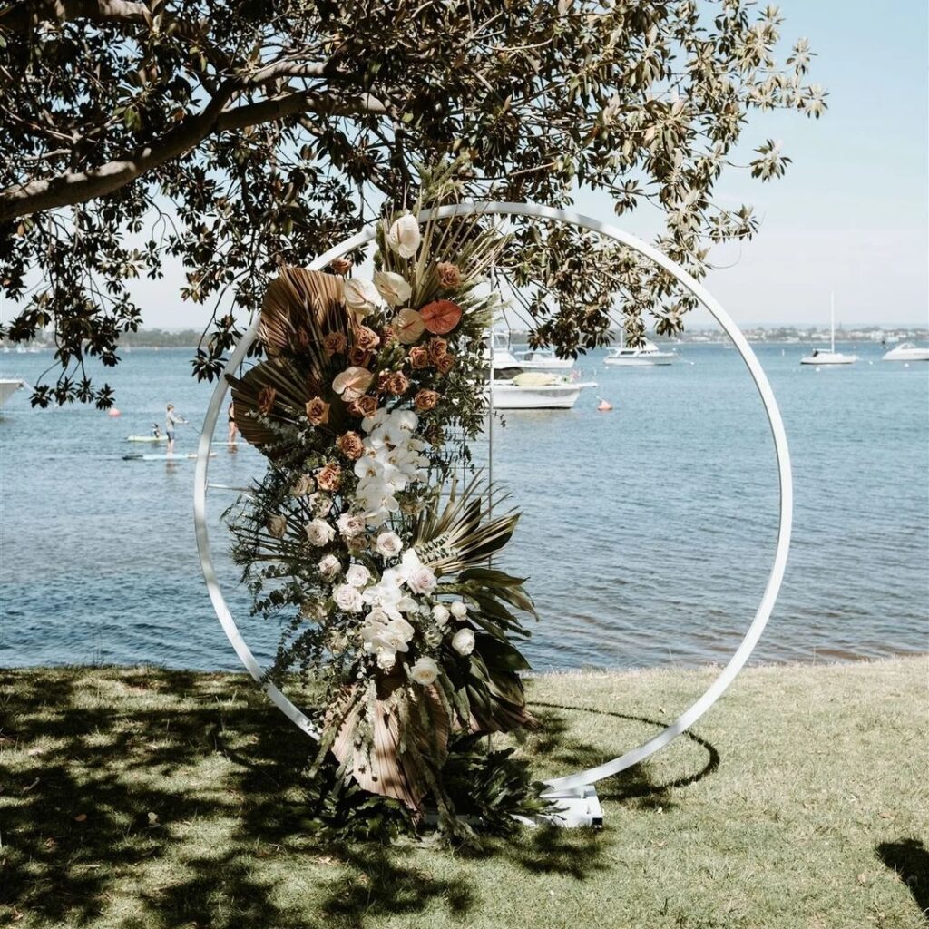 White Round Arbour