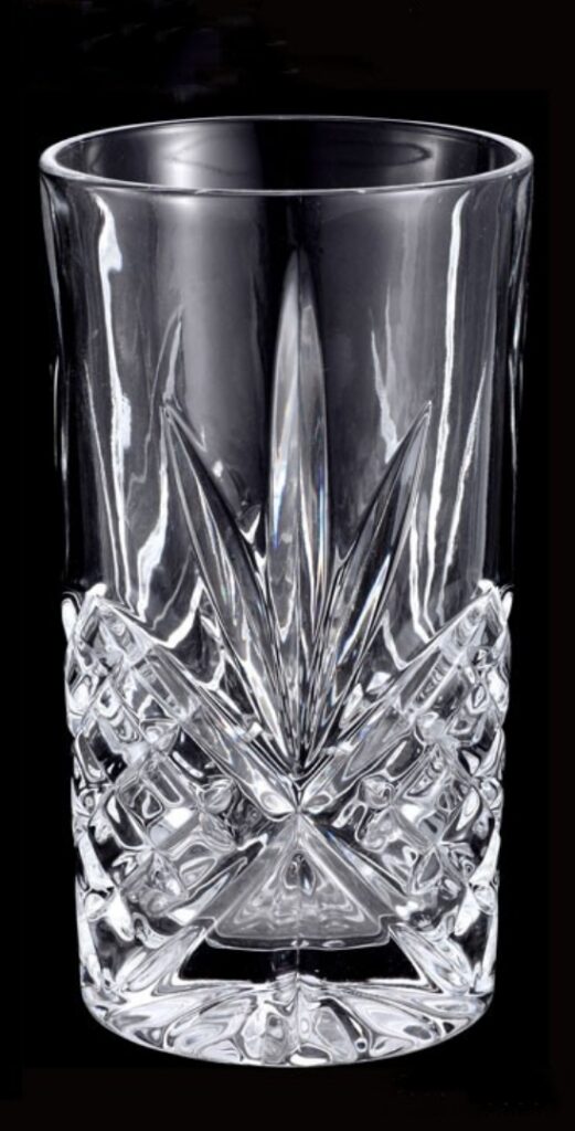 Crystal water glass hire