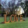 love lightup letters wedding