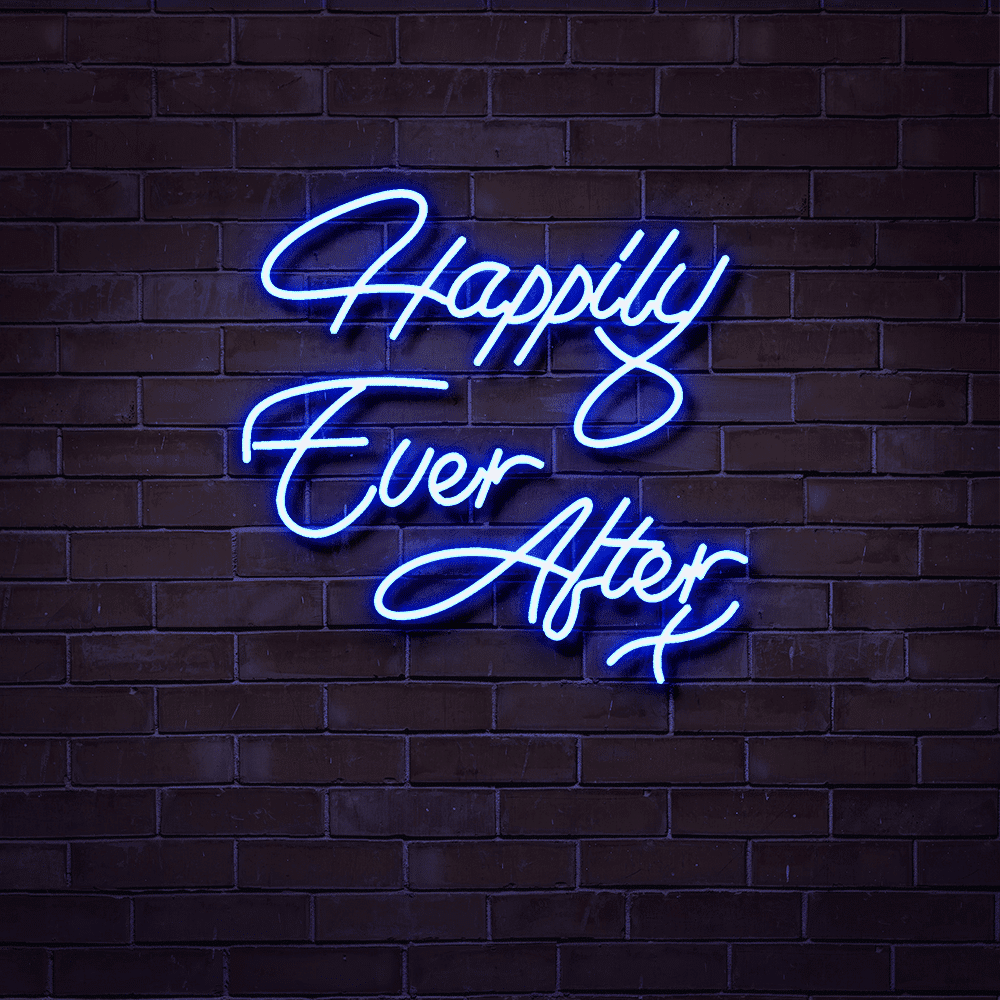 happily ever after neon sign hire