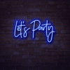 let's party neon sign hire