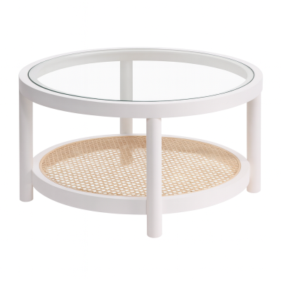 White Rattan Coffee Table Hire
