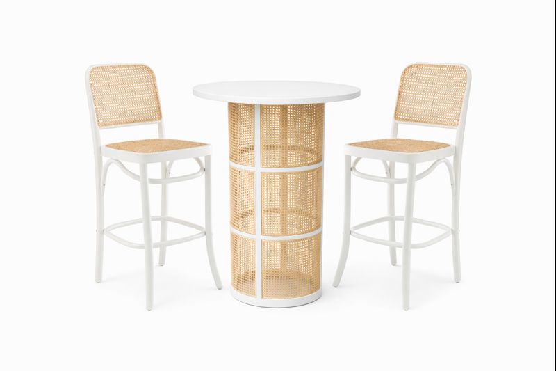 Rattan Bar Stool 2 bar table hire