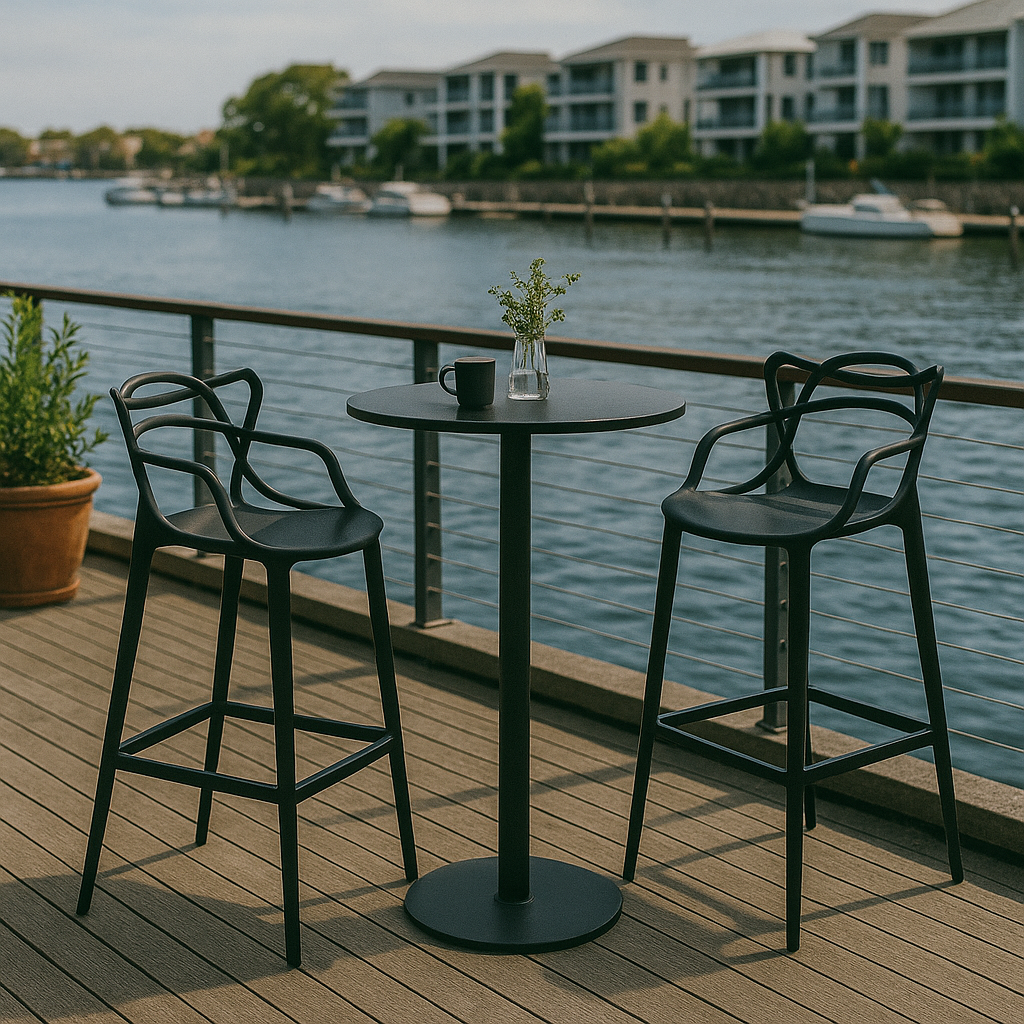 Halo Stool 4 black bar stools
