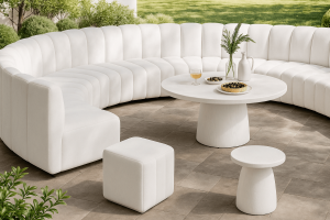 Curved Outdoor Sofa hire