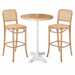 Bar Table Rattan Stools